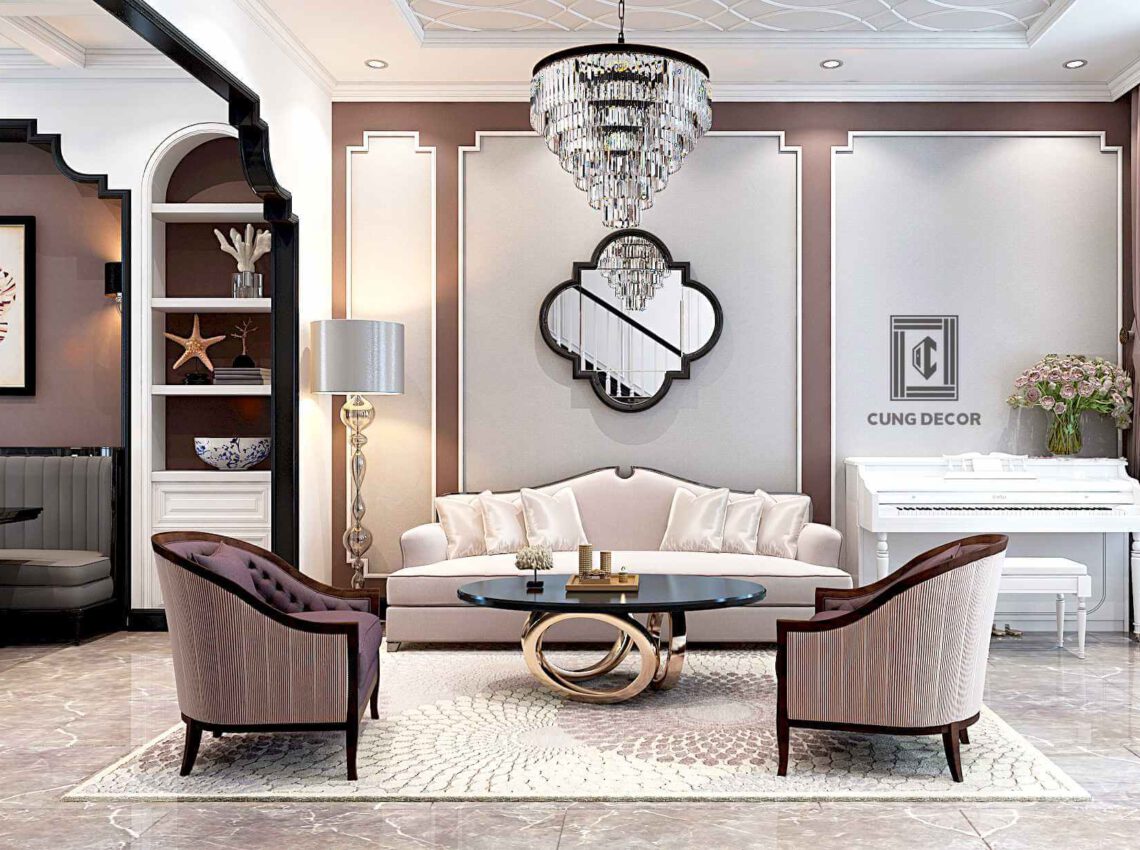 Xu hướng thiết kế nội thất nhà ở theo phong cách bán cổ điển