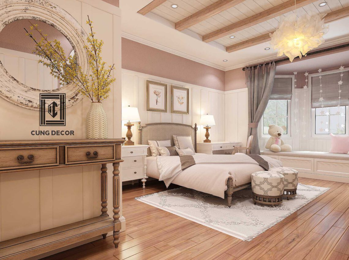 Ấn tượng với thiết kế nội thất phòng bé gái phong cách Traditional