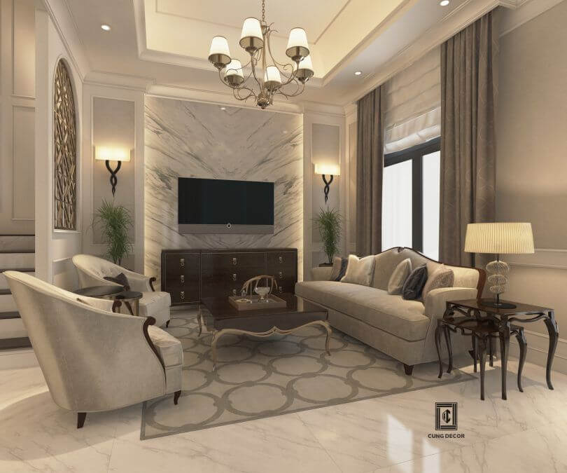 Mẫu thiết kế nội thất biệt thự song lập Lake View