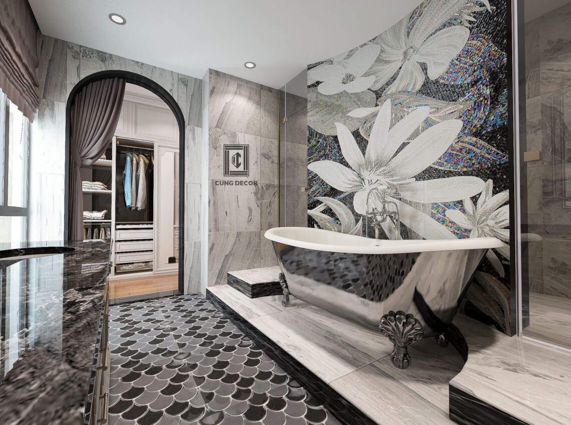 Thiết kế nội thất phòng tắm mang xu hướng hiện đại